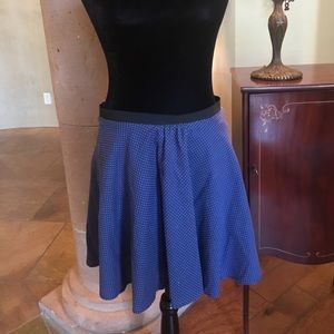 Anthropologie polka dotted cornflower blue skirt